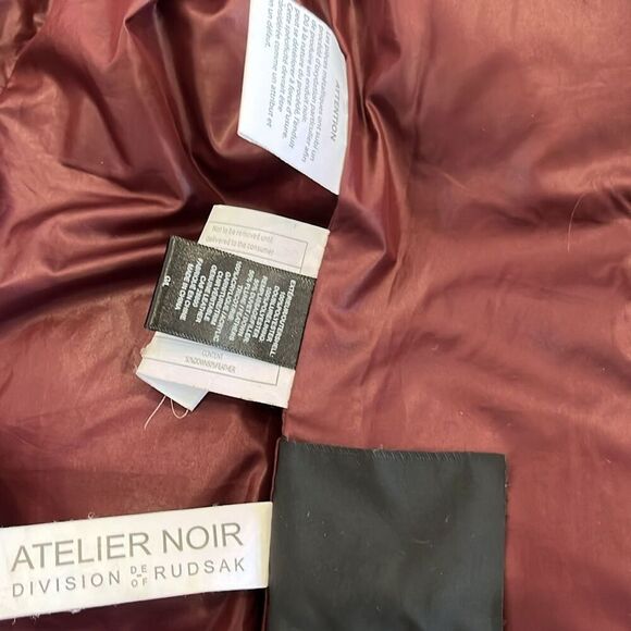 Rudsak Atelier Noir Winter Down Jacket Coat Leather *READ* - Women’s Large - Picture 12 of 16